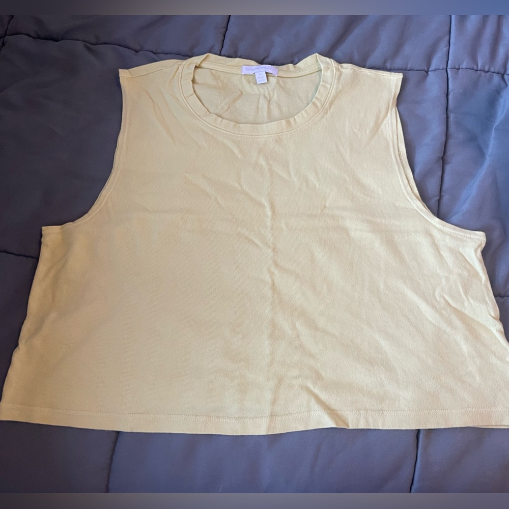 Beyond Yoga Yellow-Green Sleeveless Boxy Top